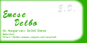 emese delbo business card